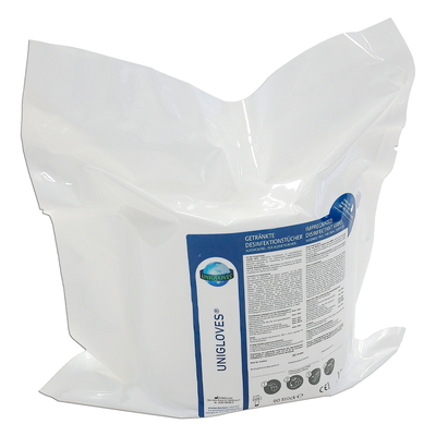 unigloves_alkoholfr_getraenkte_desinfektionstuecher_165875 Unigloves alcohol fresh soaked disinfectant wipes 2 bags a 90 pieces