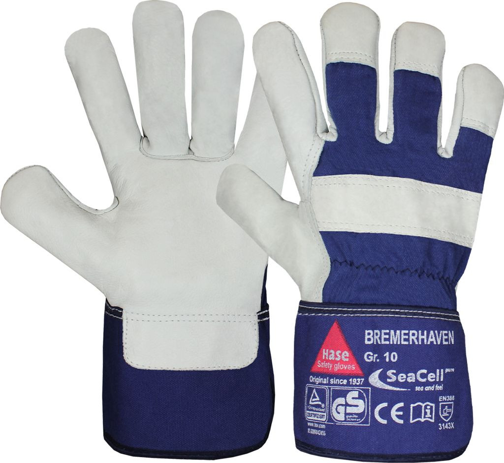 asset0000000138201912102210 Hase 292000 Bremerhaven SeaCell® Rindnarbenleder-Schutzhandschuhe