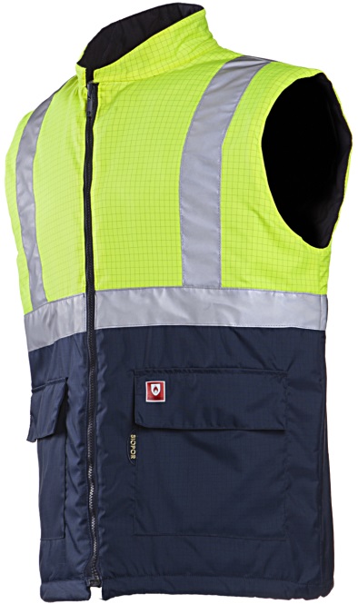 Sioen Bravone 1666N3EF3 Multinorm high-visibility quilted vest