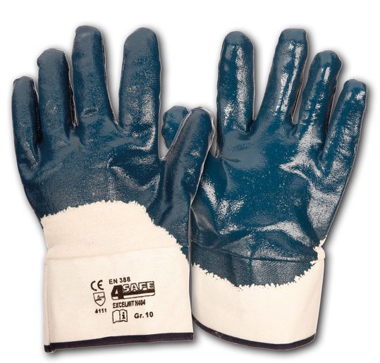 h404-1 4Safe H404 Excelnit nitrile gloves blue partly coated