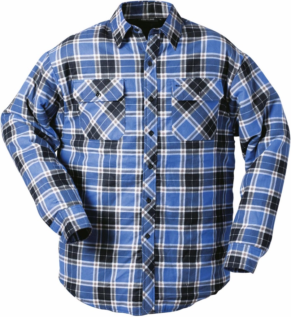 Craftland 1750 ONTARIO thermo shirt blue-checked