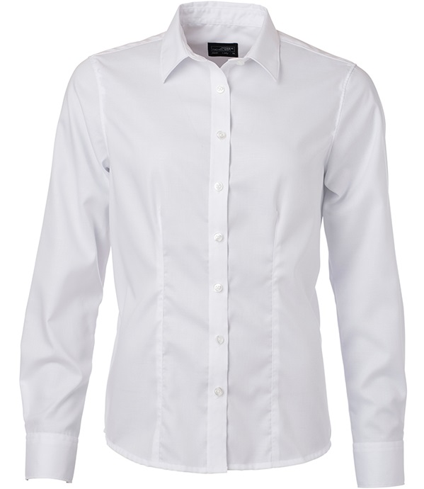 James & Nicholson JN681 Langarm Damenbluse Micro-Twill in 4 Farben