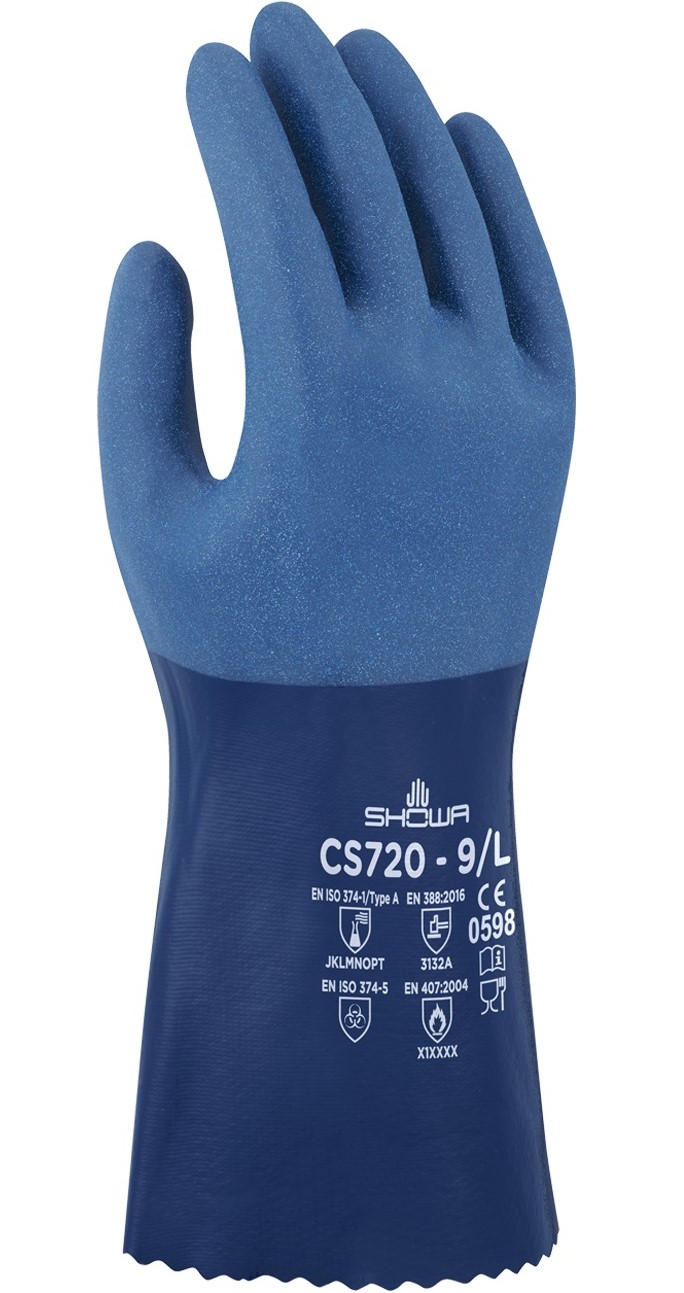 chemical-protection-glove-CS720 SHOWA CS720 Nitril-Chemikalienschutzhandschuhe