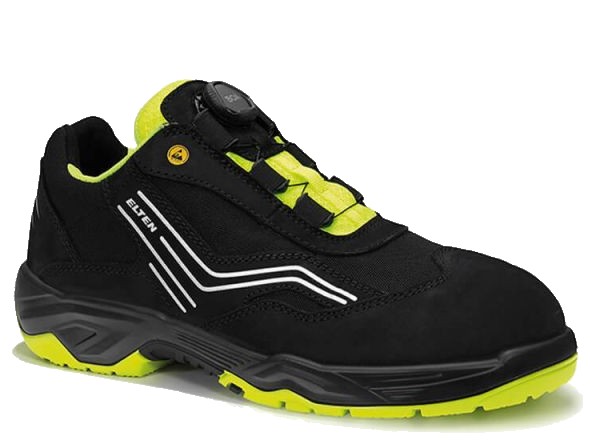 Elten Ambition Boa Low 72752 Halbschuhe ESD S2 schwarz/gelb