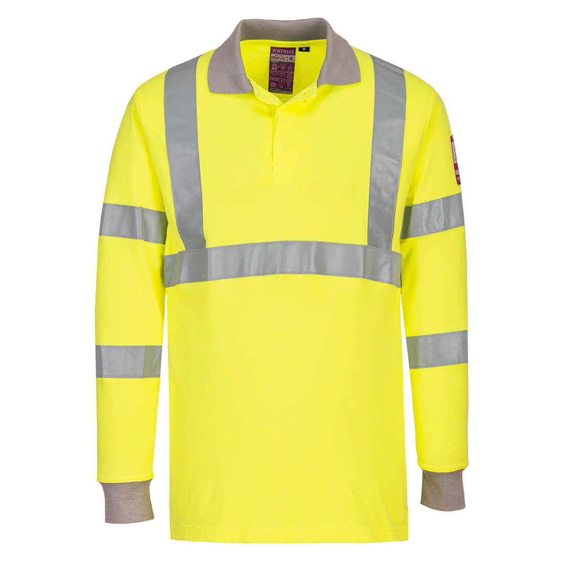 Portwest FR77 Flame retardant, antistatic warning polo shirt yellow