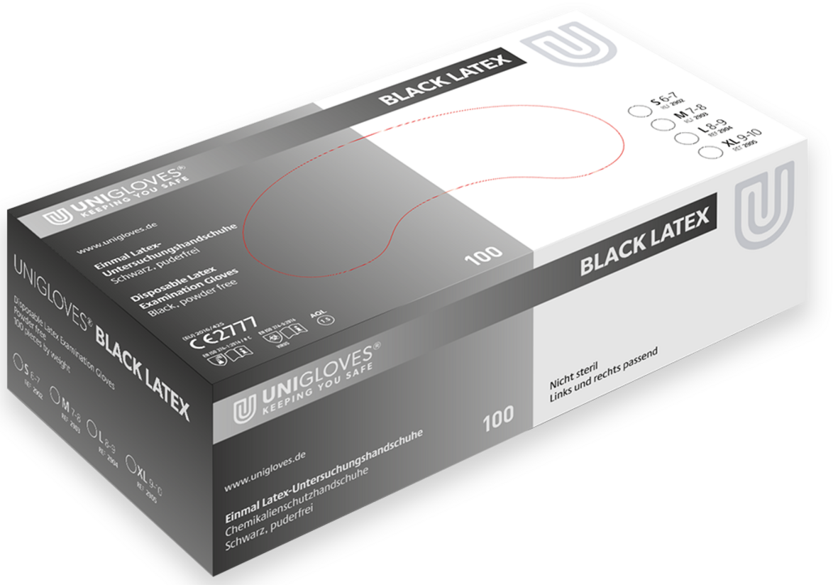 unigloves__black_latex_584942 Unigloves Black Latex disposable gloves powder free