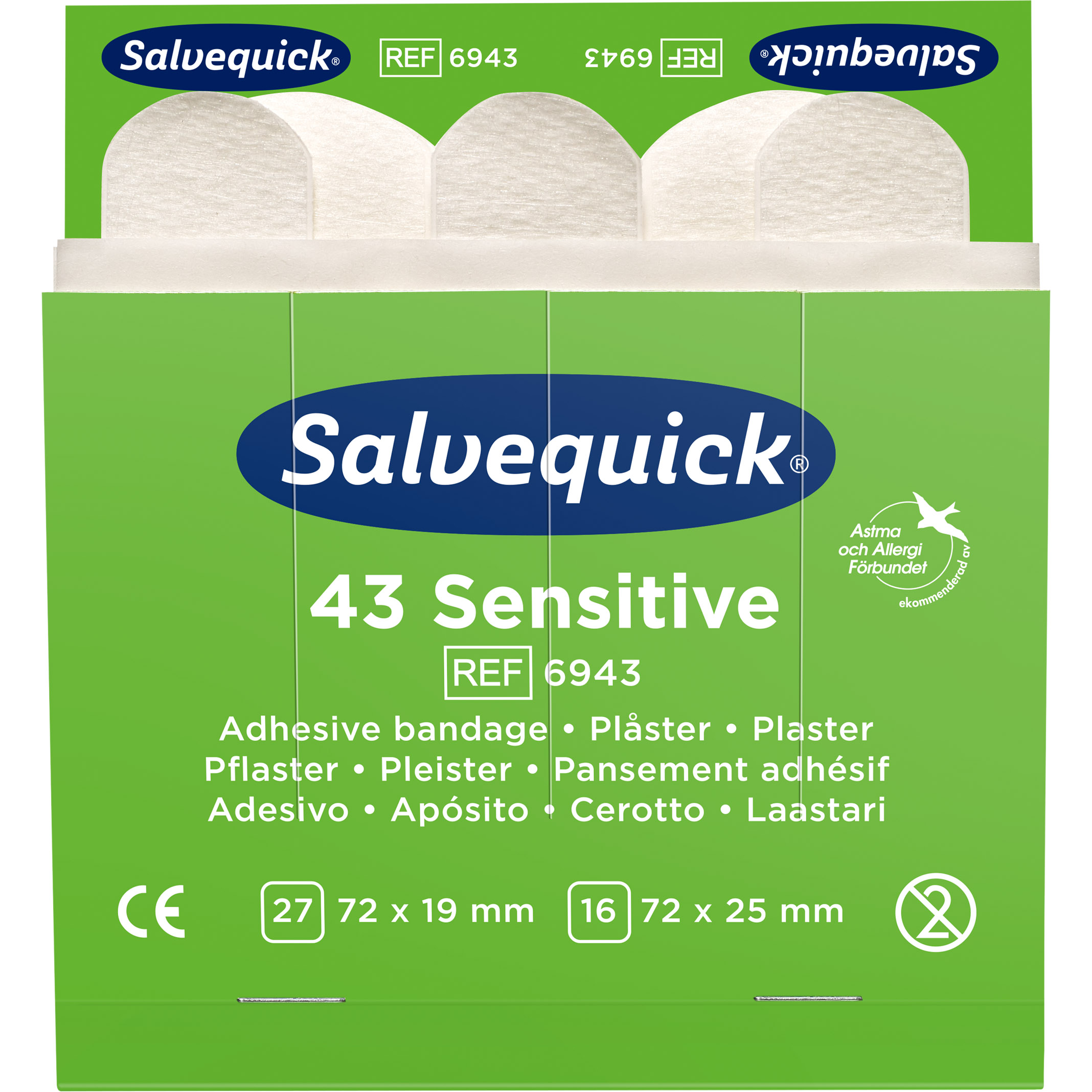 6943-1 Salvequick 6943 Sensitive Pflaster