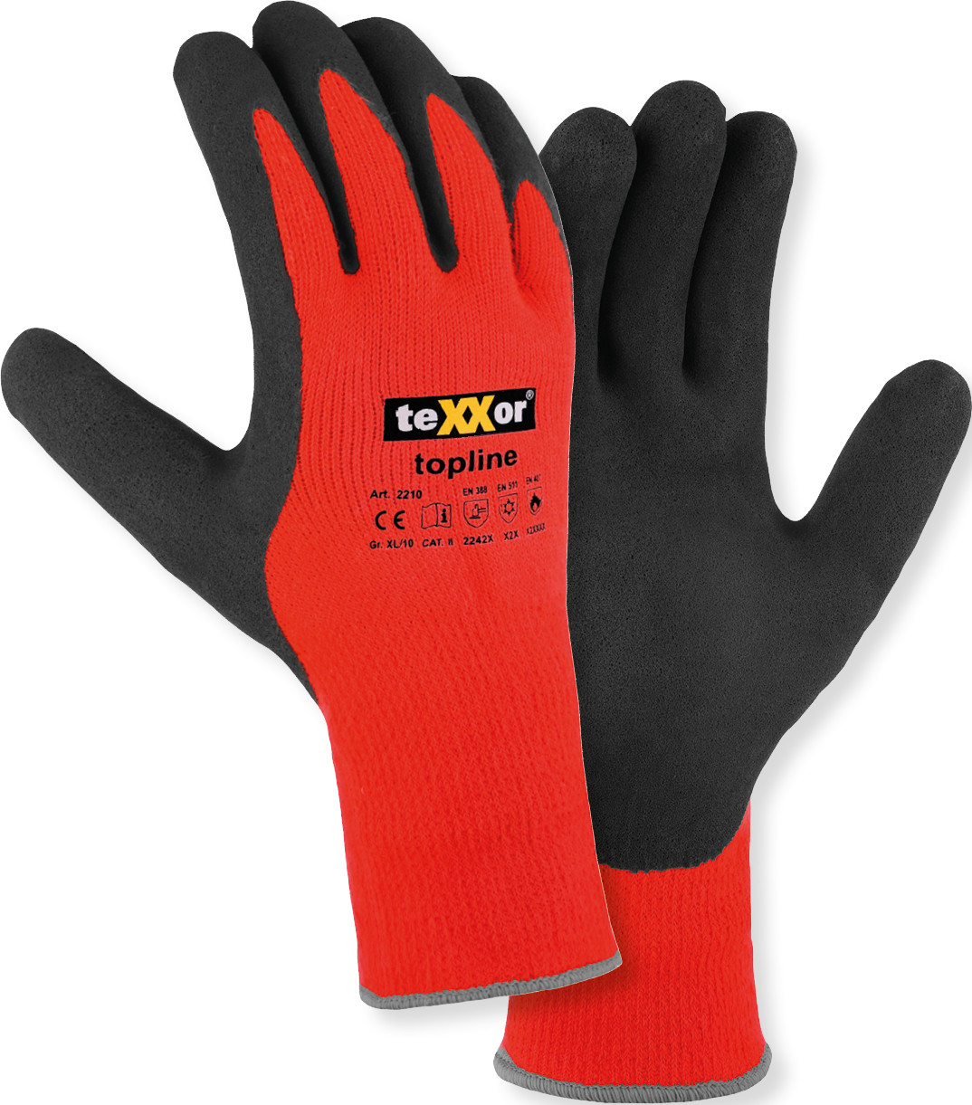 texxor 2210 topline latex heat and cold protection gloves