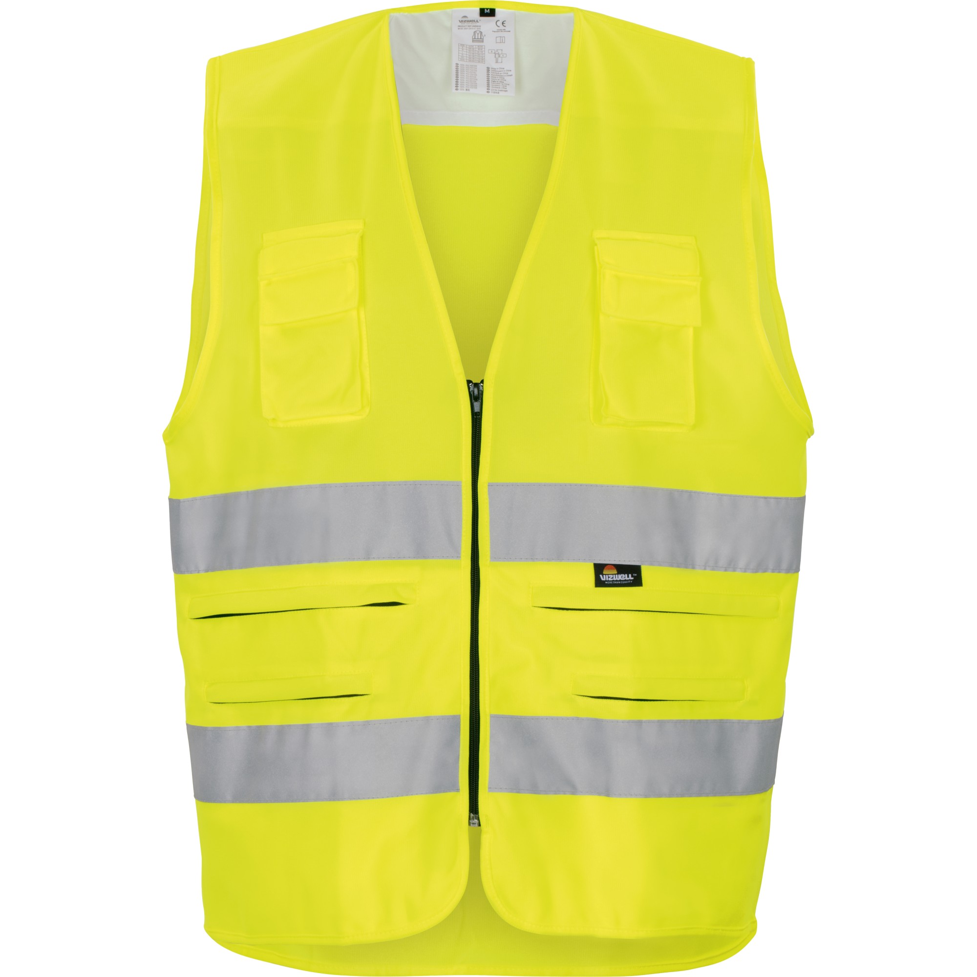 Vizwell VWEN01S Multifunctional Warning Vest bright yellow