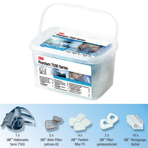 3M Premium Paint Mask Set 50733 Size M - Series 7500