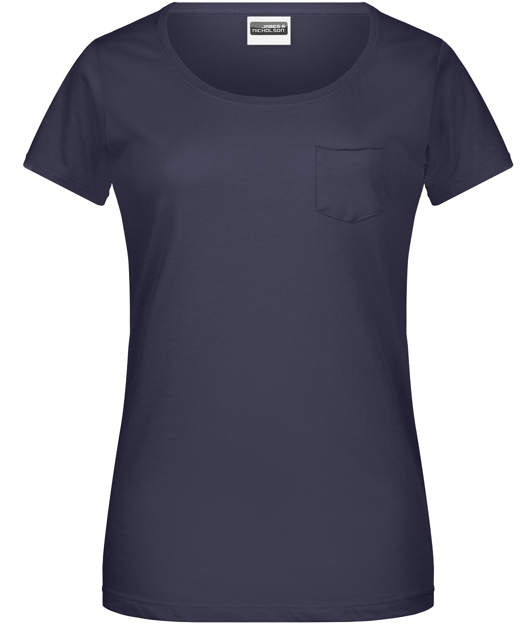 James & Nicholson 8003 Women Basic T-Shirt Pocket in 5 Colors