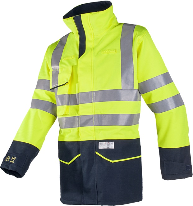 Sioen Nash 7227N2LK2 Warning Rain Jacket with Arc Protection APC 2
