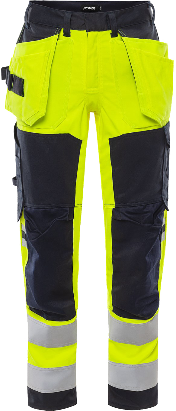 Fristads 129520 Flamestat High Vis Stretch Craftsman Trousers, Cl. 2 2167 ATHF