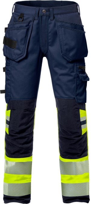Fristads 127732 High Vis craftsman stretch trousers 2706 with high-visibility protection
