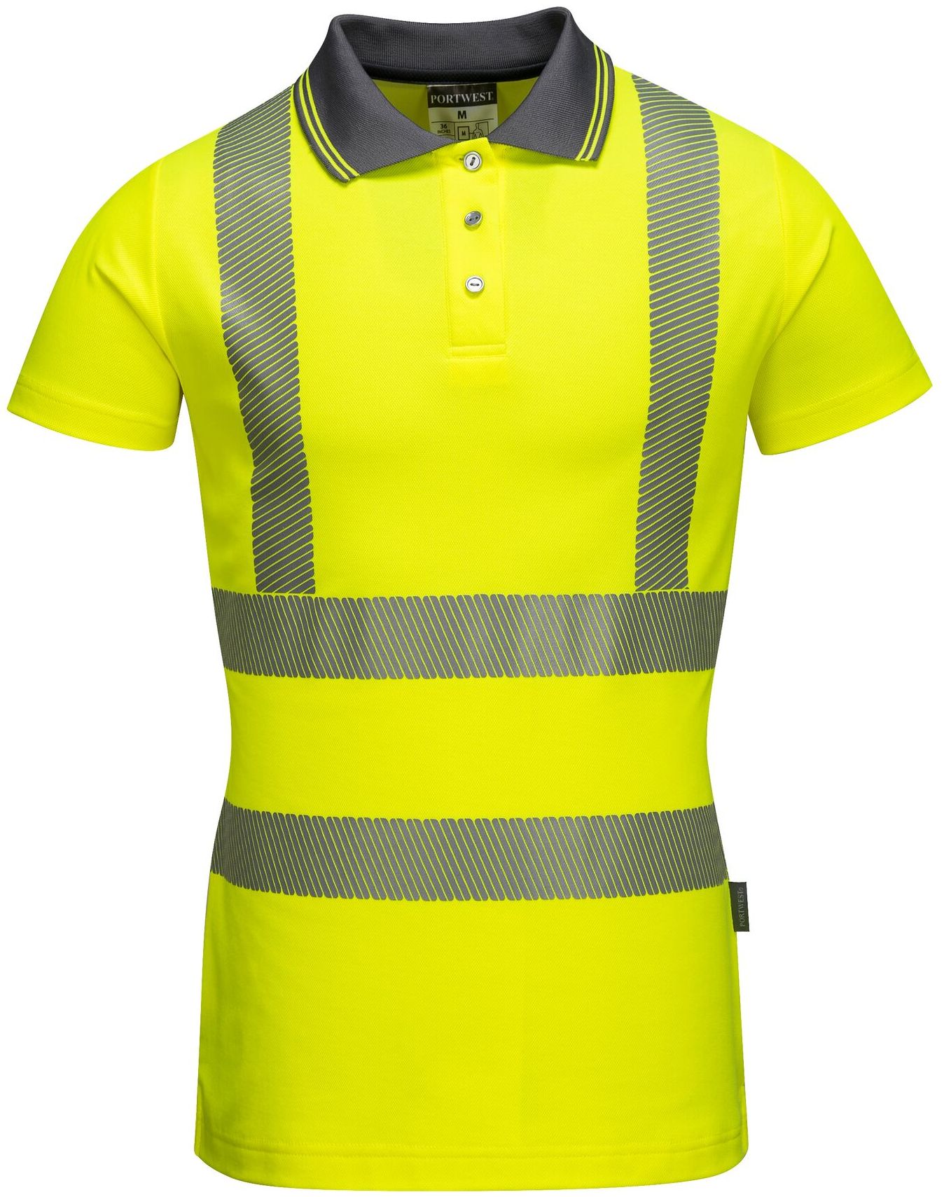lw72yer-b1 Portwest LW72 Damen Pro Warnschutz Polo Shirt