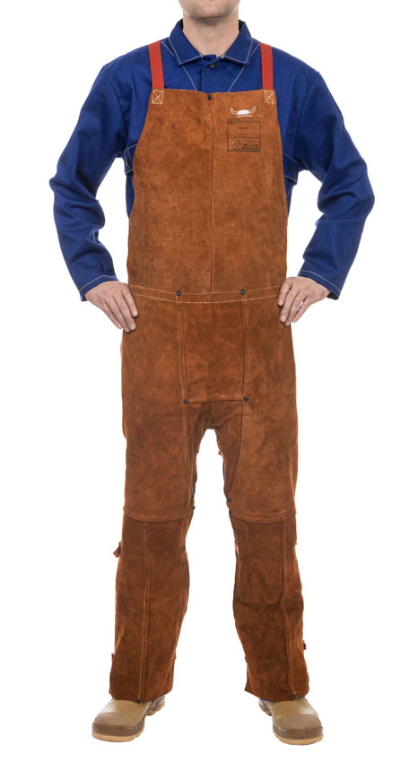 Weldas Lava Brown 44-7248 Split cowhide leather welding protection apron
