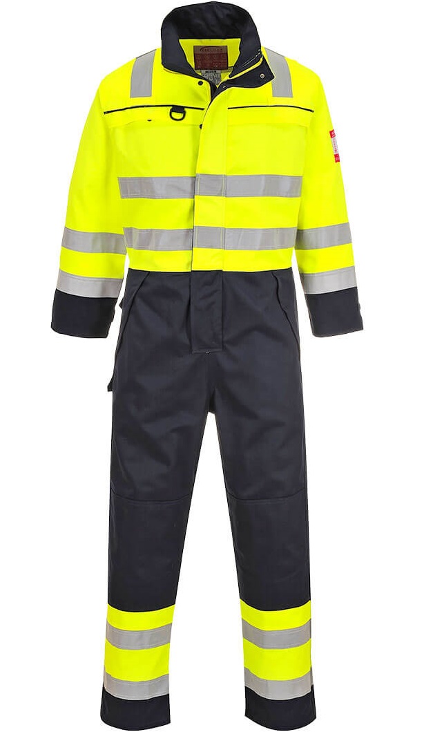 FR60YNR Portwest Bizflame FR60 Multinorm-Warning-Protection-Overall bright yellow-navy