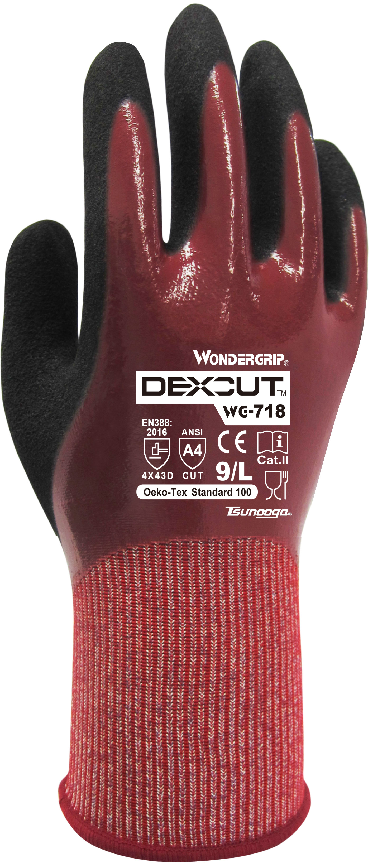 Wonder Grip Dexcut Cut 5 WG718 Cut-resistant gloves with nitrile coating