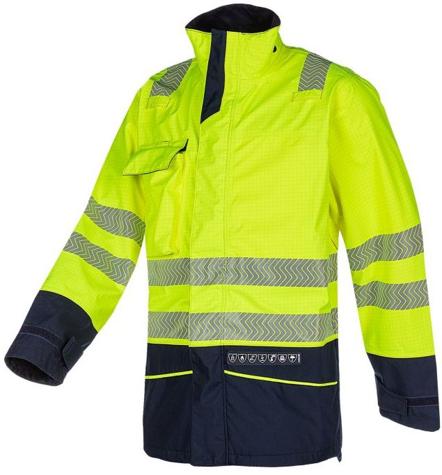 Sioen Torvik 7330A2ET2 high visibility rain jacket with arc flash protection