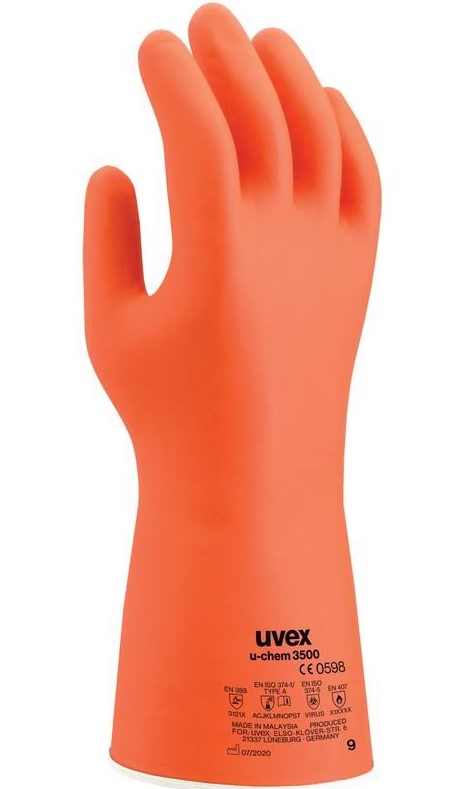 uvex 60188 u-chem 3500 chemical protective gloves