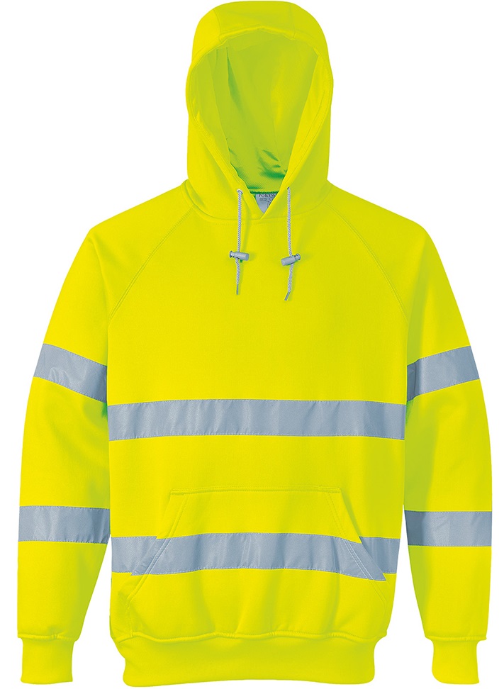 B304YER Portwest B304 Warning protection hooded sweatshirt