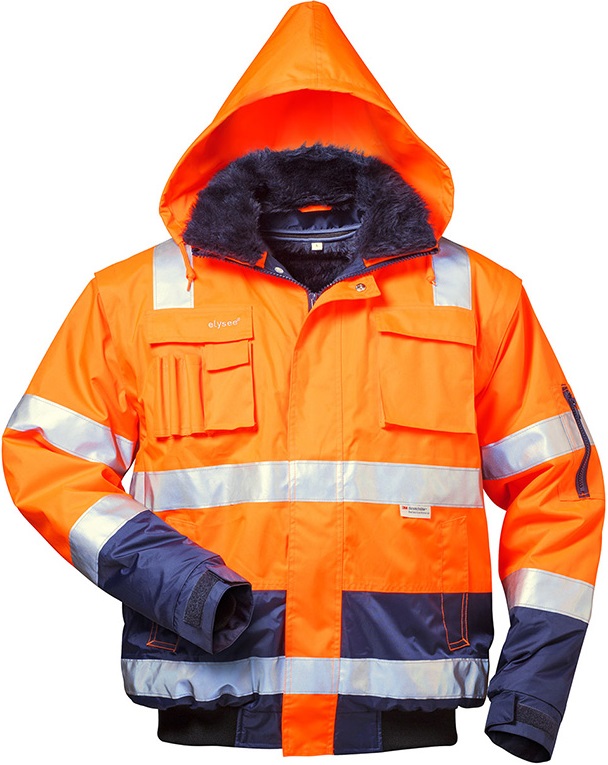 elysee 23459 OLIVER warning protection jacket light orange/navy
