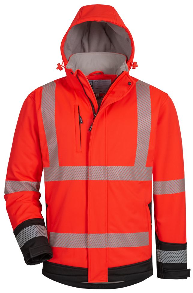 23435_bild_01_elysee_warnschutz_softshelljacke elysee KALEB 23435 high-visibility softshell jacket fluorescent red