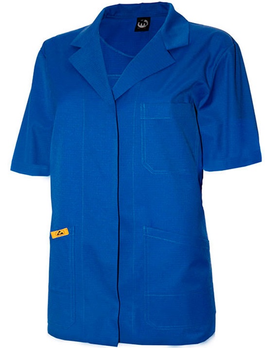 mi-310-1-155-3 ESD ladies jacket short sleeve cornblue 155g/m²