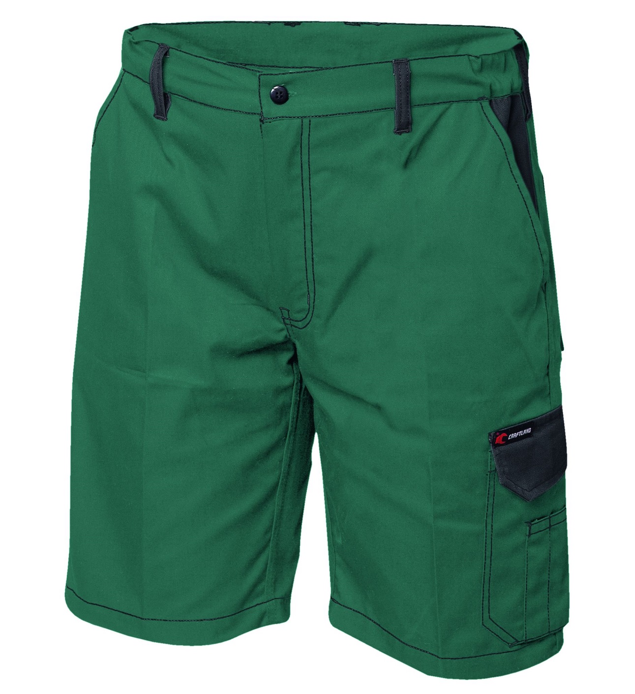 22444NsTHJ0xv229nZ Craftland Westerlo 22444 Twill Shorts green-black