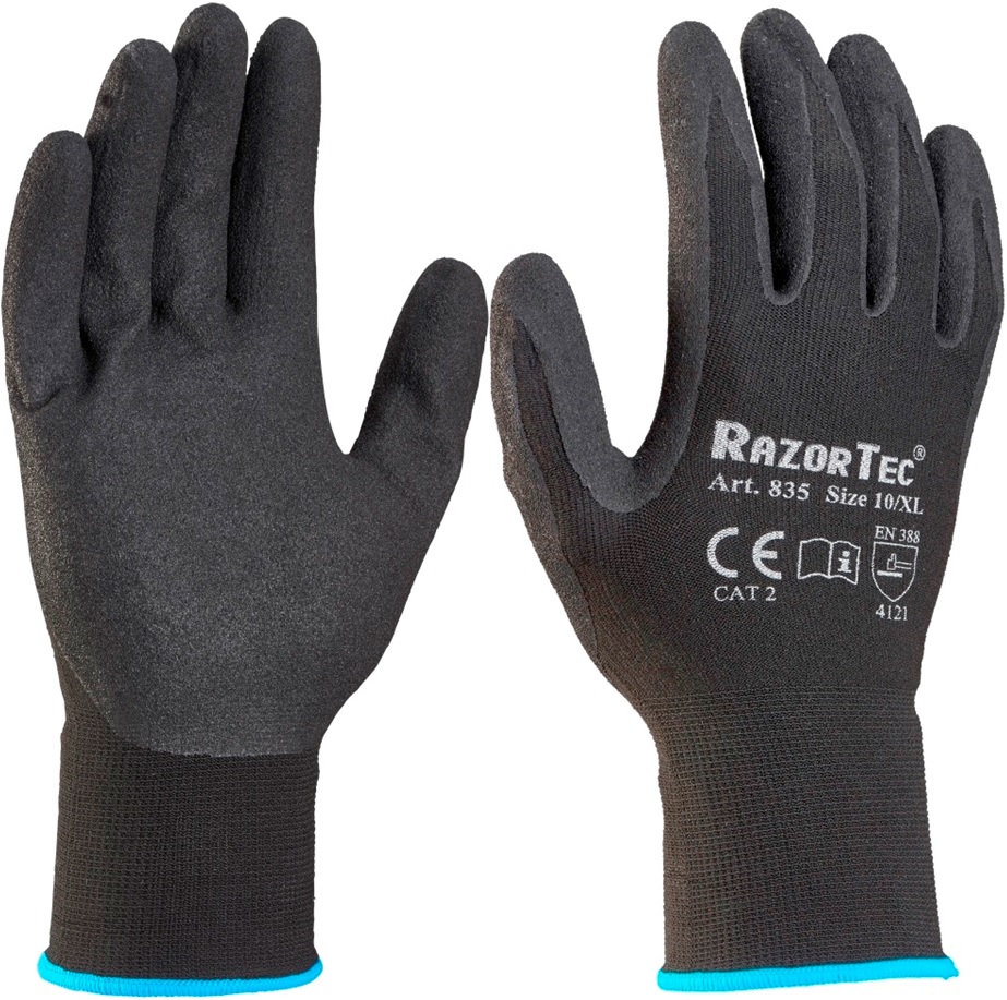 HansaTec 8235 RazorTec NBR protective gloves partially coated