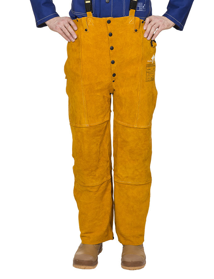 Weldas Golden Brown 44-2600 Cowhide Welding Trousers
