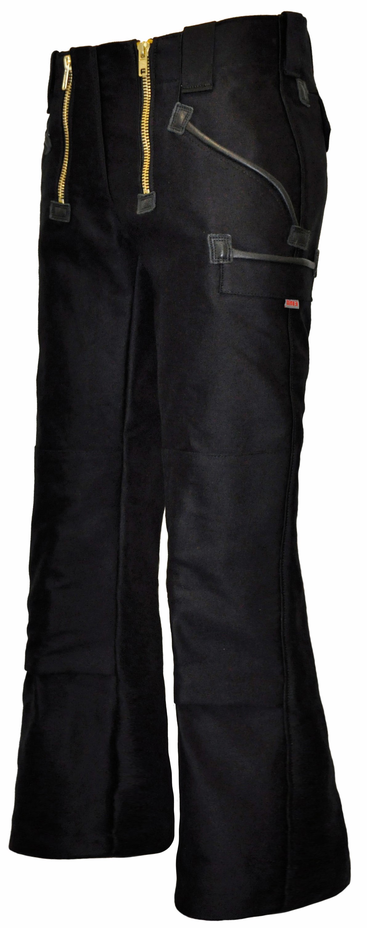 eiko9PYCh686RjOgmm Eiko Magnum 74 cm German leather bell-bottom guild trousers with genuine leather trim