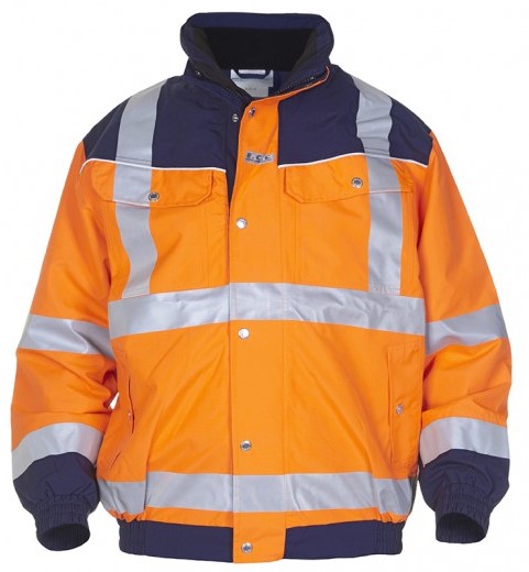 Hydrowear Furth 04021599P High visibility rain pilot jacket fluorescent orange-navy