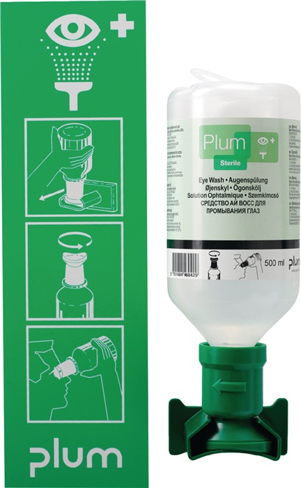 Plum 4611 Eye wash station with 1 x 500 ml eye wash
