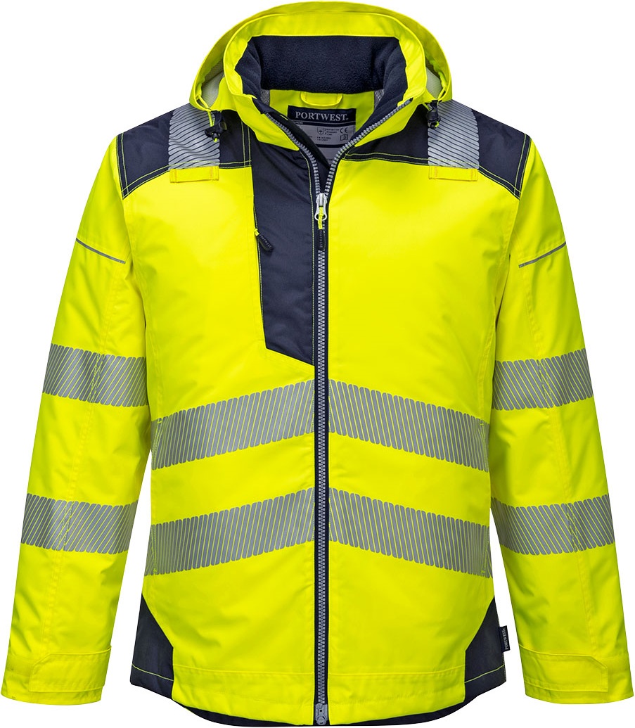 T400YNR Portwest T400 PW3 Warnschutz-Regenjacke