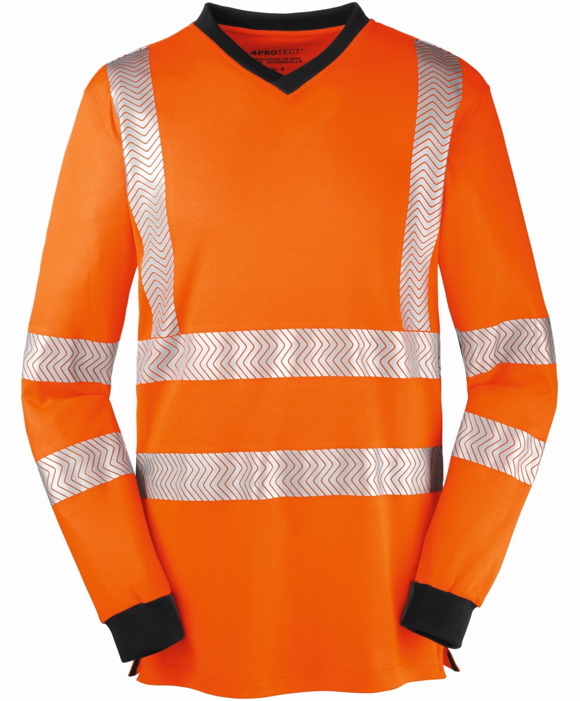 3436_sLbambN1Hr8Hc4 4 Protect 3436 JACKSONVILLE high-visibility long-sleeved shirt fluorescent orange-grey