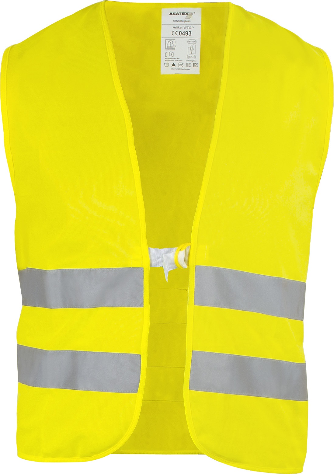 Asatex WTG warning vest bright yellow