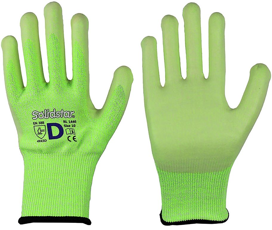 001446-1f7oIJIAlXCcSi Solidstar 1446 Cut resistant gloves with nitrile coating Neon