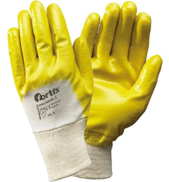 classic_mechanic_l Fortis Classic Mechanic L Nitrile Gloves yellow