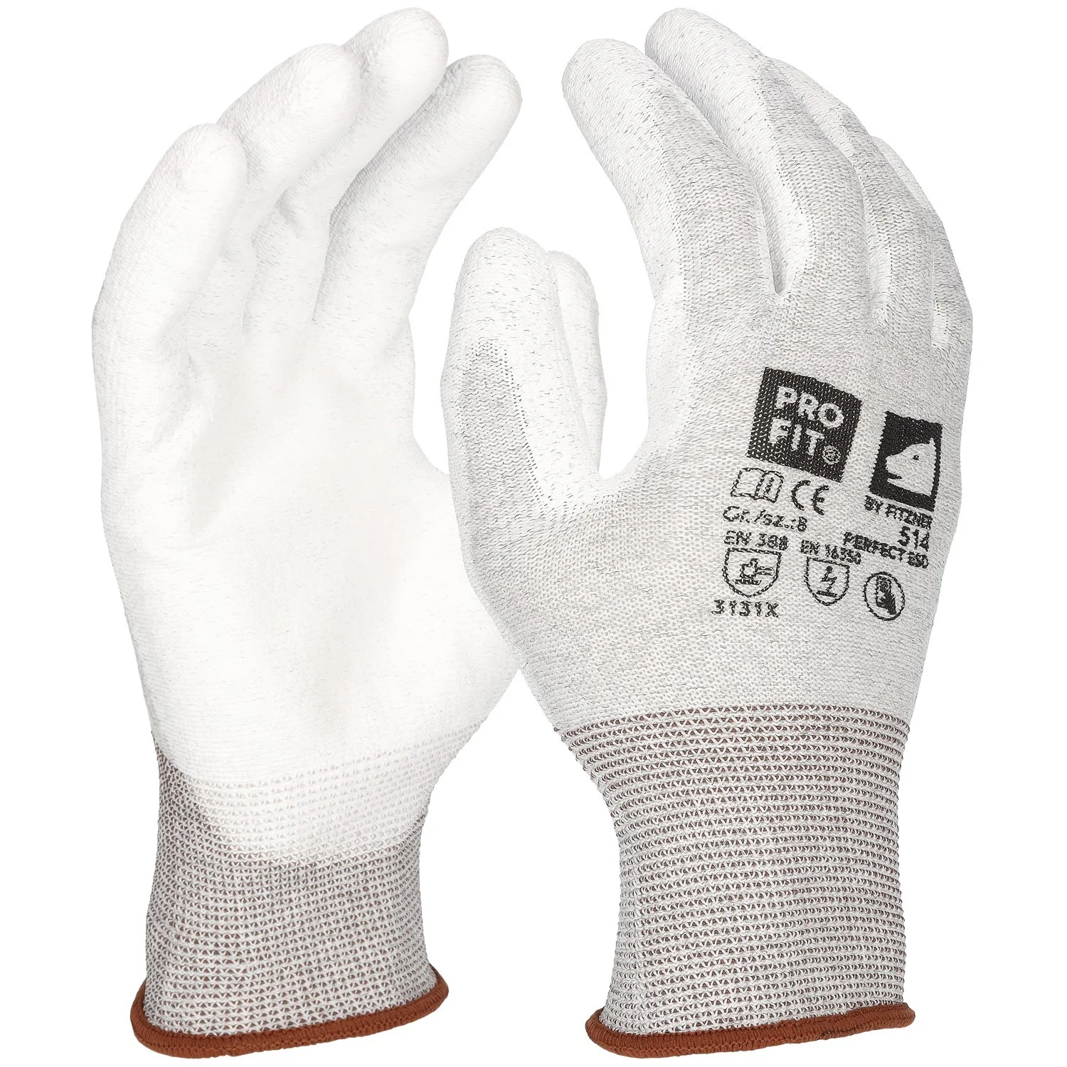 Pro-Fit 514 Perfect ESD PU-Schutzhandschuhe weiß