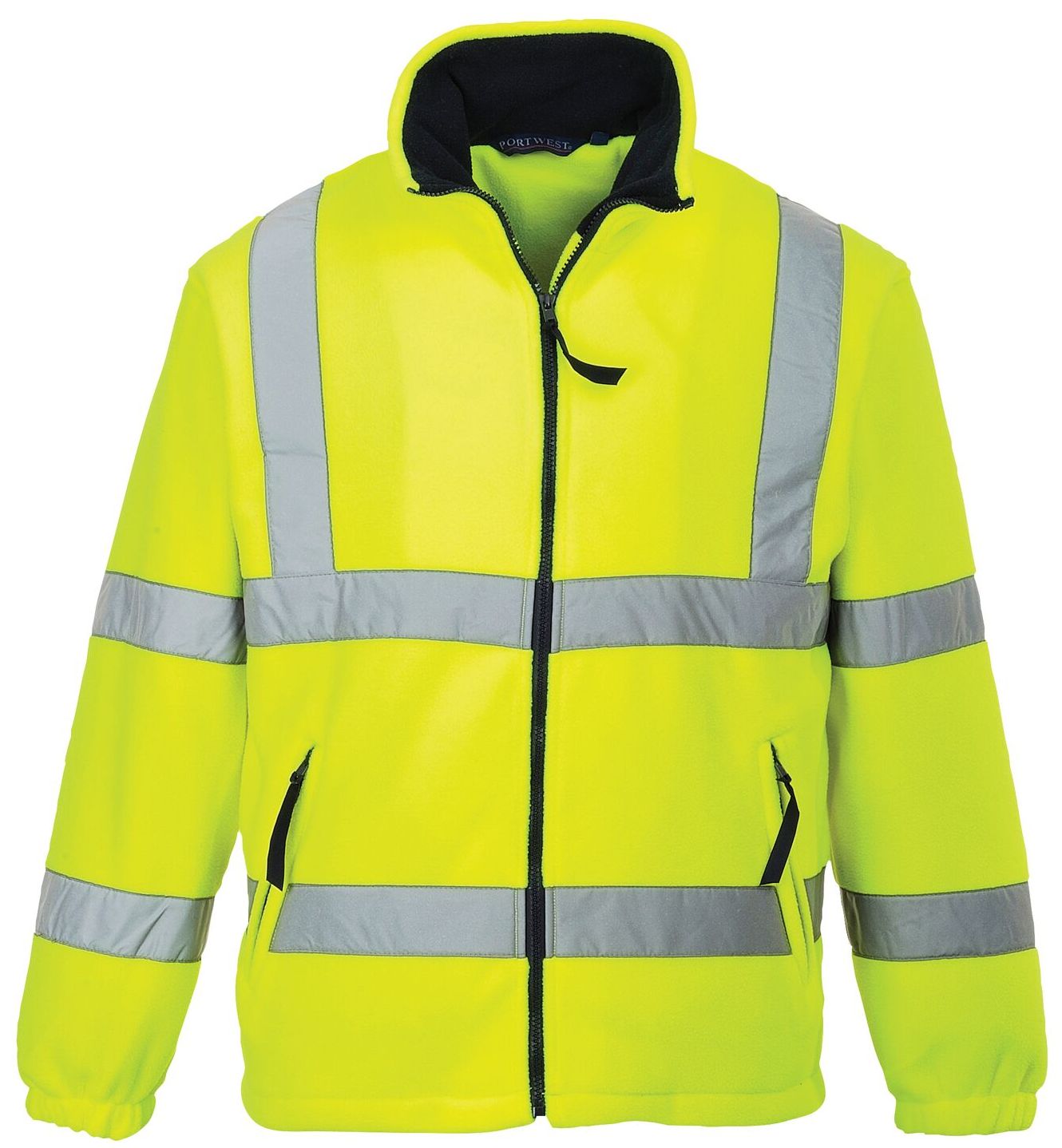 *SALE* Portwest F300 Warnschutz-Fleece-Jacke mit Netzfutter leuchtgelb