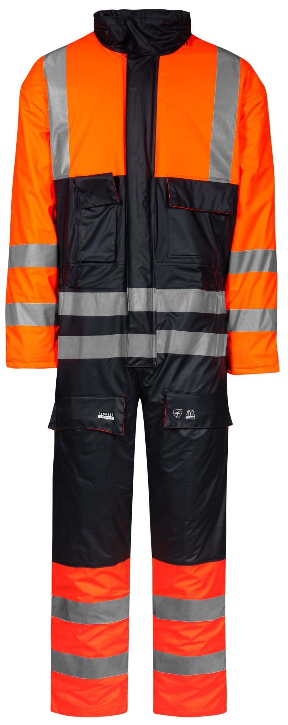 Lyngsøe LR33 high visibility PU rain overall