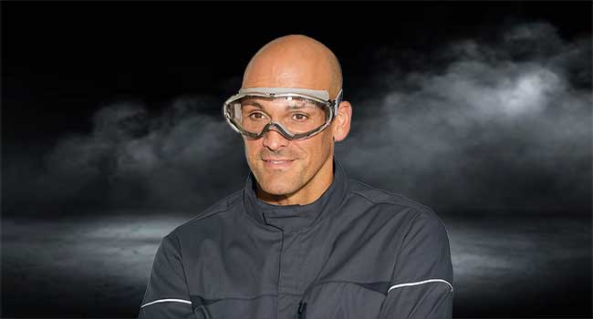 uvex safety glasses and head protection