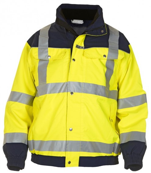 Hydrowear Furth 04021600P High visibility rain pilot jacket bright yellow-navy
