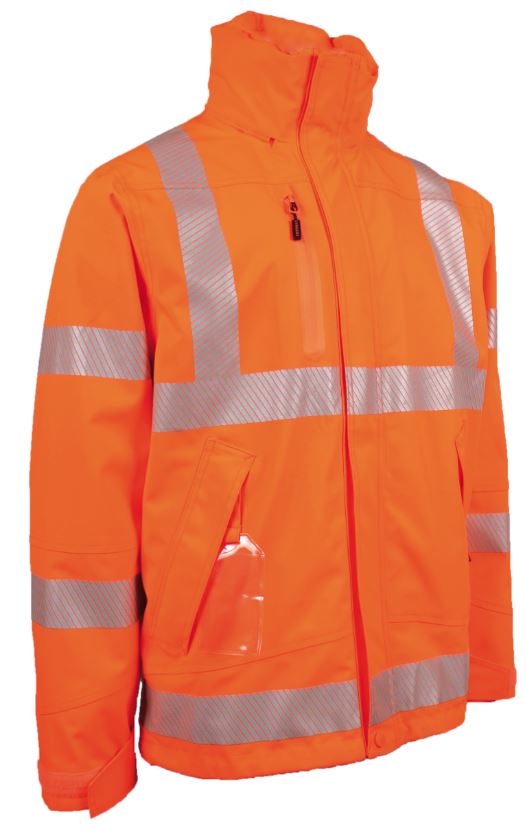 orangeo8KLuN1BZVPRN Lyngsøe 4WS-5057 Warnschutz-Regenjacke atmungsaktiv