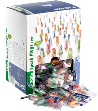 MOLDEX Earplugs Spark Plugs 7800 Box a 200 Pair