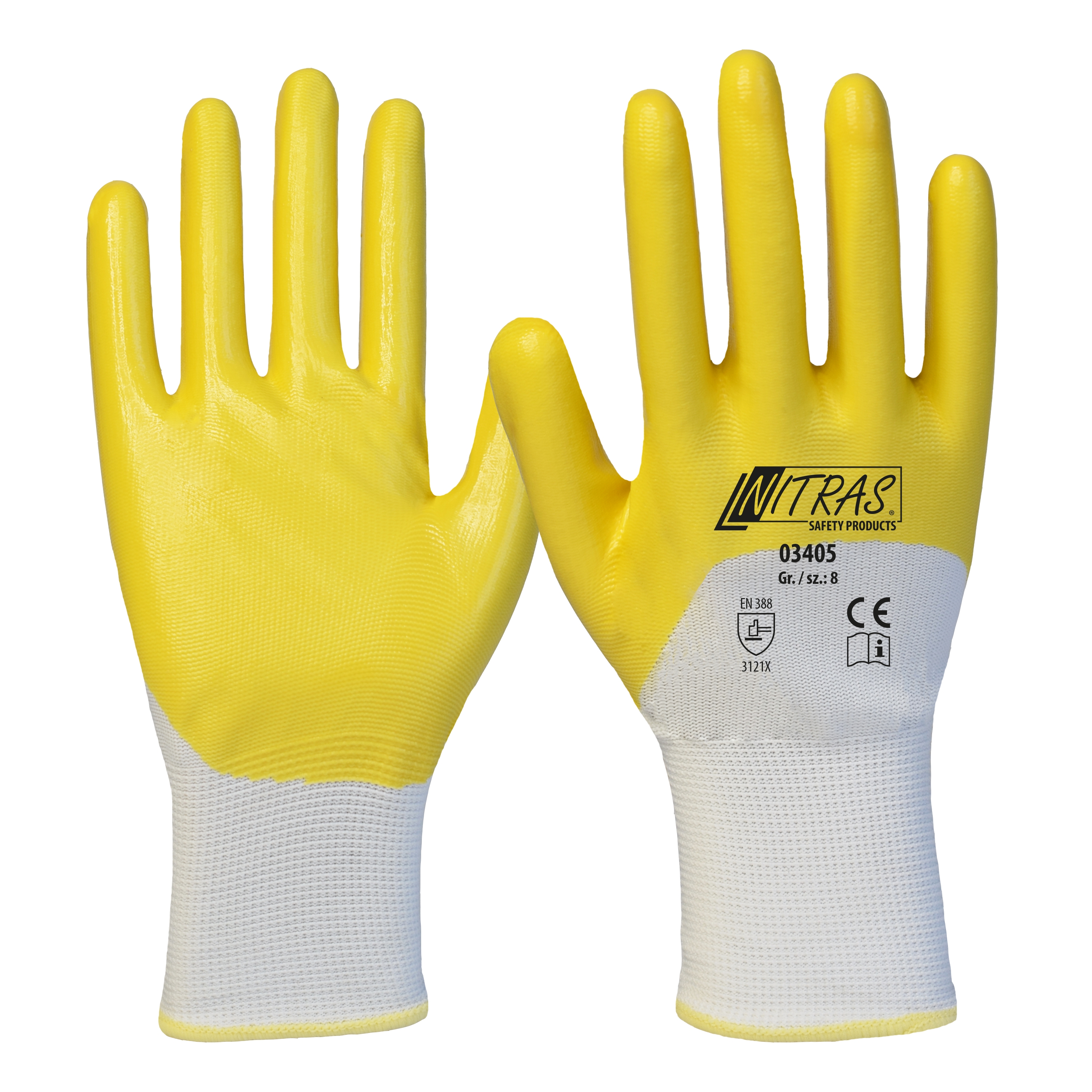 Nitras 03405 Nitrile protective gloves 3/4 coated