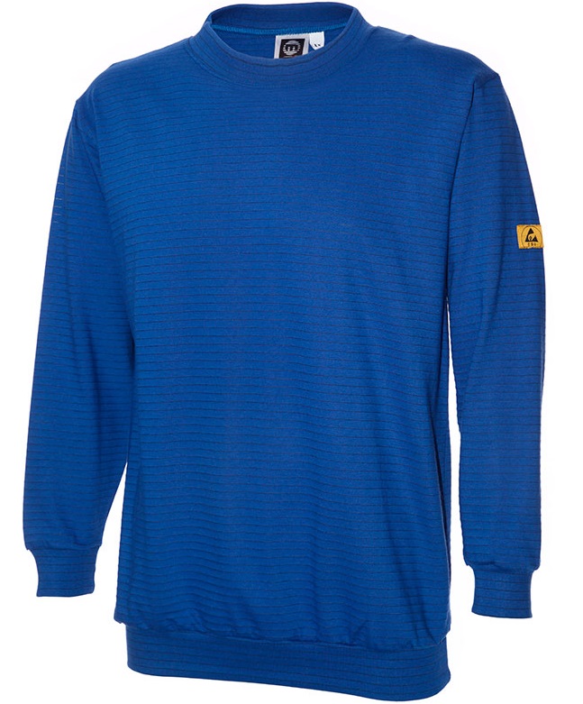 m300-300-3 ESD Sweat-Shirt cobalt blue 300g/m²