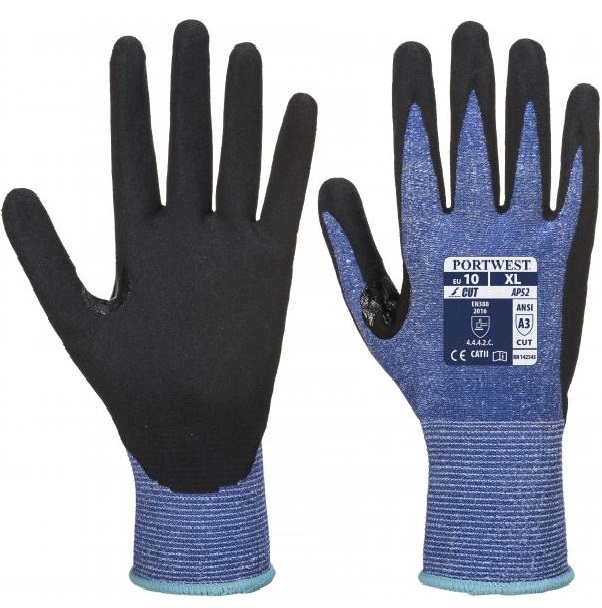 ap52b8r-2 Portwest AP52 Dexti Ultra Cut Protection Glove Cut 5 with thumb reinforcement