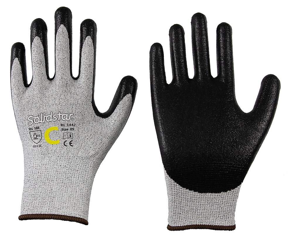 001442 Solidstar 1442 Cut protection gloves with nitrile coating